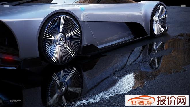 梅赛德斯-AMG纯电动高性能车效果图 车身LED显示屏亮眼