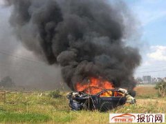 网传特斯拉Model 3刹车失灵后碰撞起火