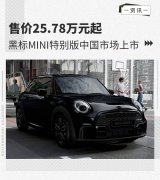 售价25.78万元起 黑标MINI特别版中国市场上市